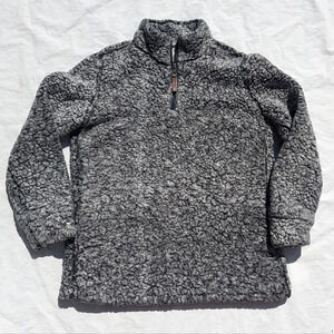 Weatherproof Vintage Sherpa Grey 1/4 Zip Up Sweater Cozy  - Woman's Medium